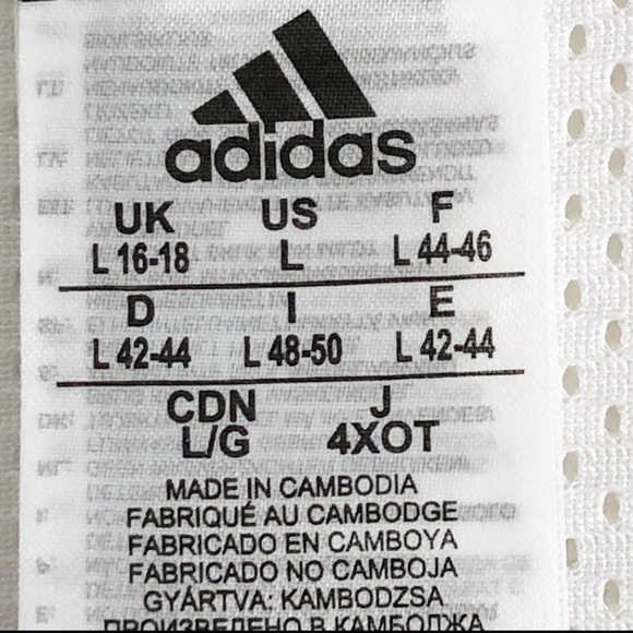 Adidas Racerback Tank Mesh Back White Large - Picture 5 of 7